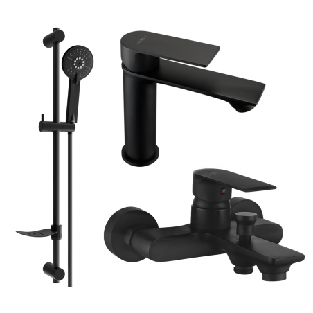 Mexen Royo DF40 ensemble de baignoire, noir - 72203DF40-70