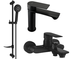 Mexen Royo DF40 ensemble de baignoire, noir - 72203DF40-70