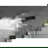 Mexen Cube baignoire rectangulaire 180 x 80 cm avec habillage et paravent 1 volet 100 cm, transparent, chrome - 550518080X95100?