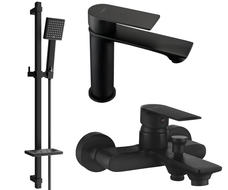 Mexen Royo DQ45 ensemble de baignoire, noir - 72203DQ45-70