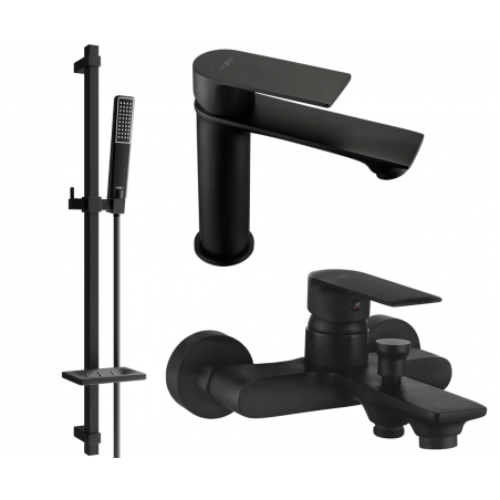 Mexen Royo DQ72 ensemble de baignoire, noir - 72203DQ72-70