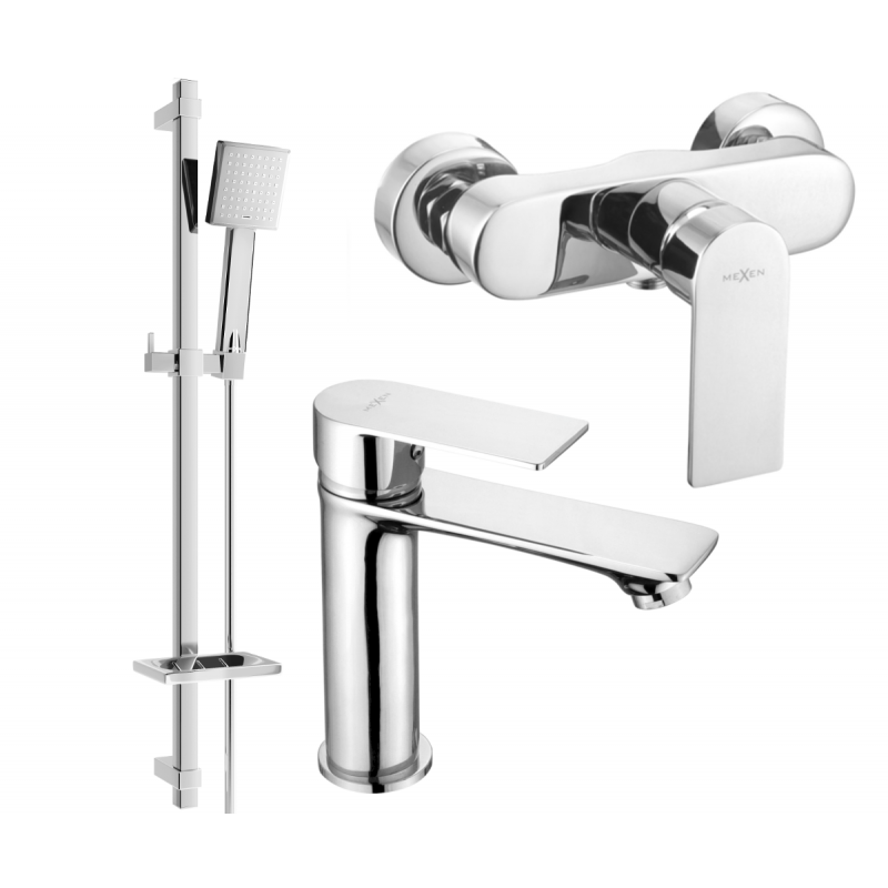 Mexen Royo DQ45 ensemble de douche, chromé - 72204DQ45-00