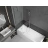 Baignoire rectangulaire Mexen Cubik 150 x 70 cm avec habillage et paravent à 1 volet 50 cm, transparent, chrome - 550315070X950?