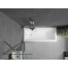 Baignoire rectangulaire Mexen Cubik 150 x 70 cm avec habillage et paravent à 1 volet 50 cm, transparent, chrome - 550315070X950?