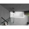 Mexen Cubik baignoire rectangulaire 150 x 70 cm avec habillage et paroi de douche 1 volet 50 cm, motif noir