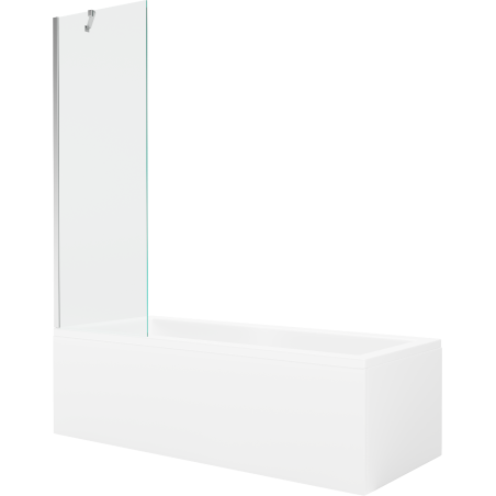 Mexen Cubik baignoire rectangulaire 150 x 70 cm avec habillage et écran 1-volet 60 cm, transparent, chrome - 550315070X95060000?