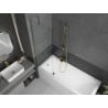 Mexen Cubik baignoire rectangulaire 150 x 70 cm avec tablier et paroi de douche 1 volet 60 cm, transparent, doré - 550315070X95?