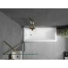 Mexen Cubik baignoire rectangulaire 150 x 70 cm avec tablier et paroi de douche 1 volet 60 cm, transparent, doré - 550315070X95?