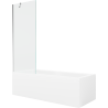 Mexen Cubik baignoire rectangulaire 150 x 70 cm avec habillage et paroi de douche 1 battant 70 cm, transparent, chrome - 550315?