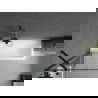 Mexen Cubik baignoire rectangulaire 150 x 70 cm avec tablier et paravent 1-volet 70 cm, motif noir - 550315070X9507007070