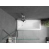 Mexen Cubik baignoire rectangulaire 150 x 70 cm avec carénage et paravent simple 90 cm, transparent, chrome - 550315070X9509000?