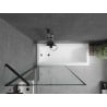 Mexen Cubik baignoire rectangulaire 150 x 70 cm avec habillage et paroi de douche 1 volet 90 cm, motif noir - 550315070X9509007?