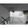 Mexen Cubik baignoire rectangulaire 150 x 70 cm avec habillage et paroi de douche à 1 volet 90 cm, motif noir - 550315070X95090?