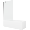 Mexen Cubik baignoire rectangulaire 150 x 70 cm avec habillage et paroi 1 volet 100 cm, transparent, chrome - 550315070X9510000?