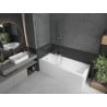 Mexen Cubik baignoire rectangulaire 150 x 70 cm avec habillage et pare-baignoire 1 volet 100 cm, transparent, chromé - 55031507?
