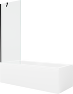 Mexen Cubik baignoire rectangulaire 170 x 70 cm avec tablier et paroi de douche à 1 volet 70 cm, transparent, noir