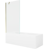 Mexen Cubik baignoire rectangulaire 170 x 70 cm avec panneau et écran 1-volet 90 cm, transparent, doré - 550317070X9509000050