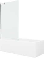 Mexen Cubik baignoire rectangulaire 170 x 70 cm avec habillage et paroi 1 porte, transparent, chromé - 550317070X9510000001