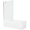 Mexen Cubik baignoire rectangulaire 170 x 70 cm avec habillage et paroi 1 battant 100 cm, transparent, doré - 550317070X9510000?