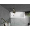 Mexen Cubik baignoire rectangulaire 170 x 70 cm avec habillage et paroi 1 battant 100 cm, transparent, doré - 550317070X9510000?