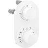 Mexen Kai robinet de baignoire-douche thermostatique à 3 sorties, blanc - 77602-20