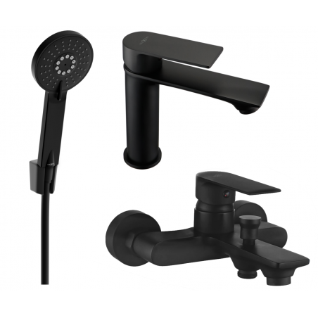 Mexen Royo R40 ensemble de baignoire, noir - 72203R40-70