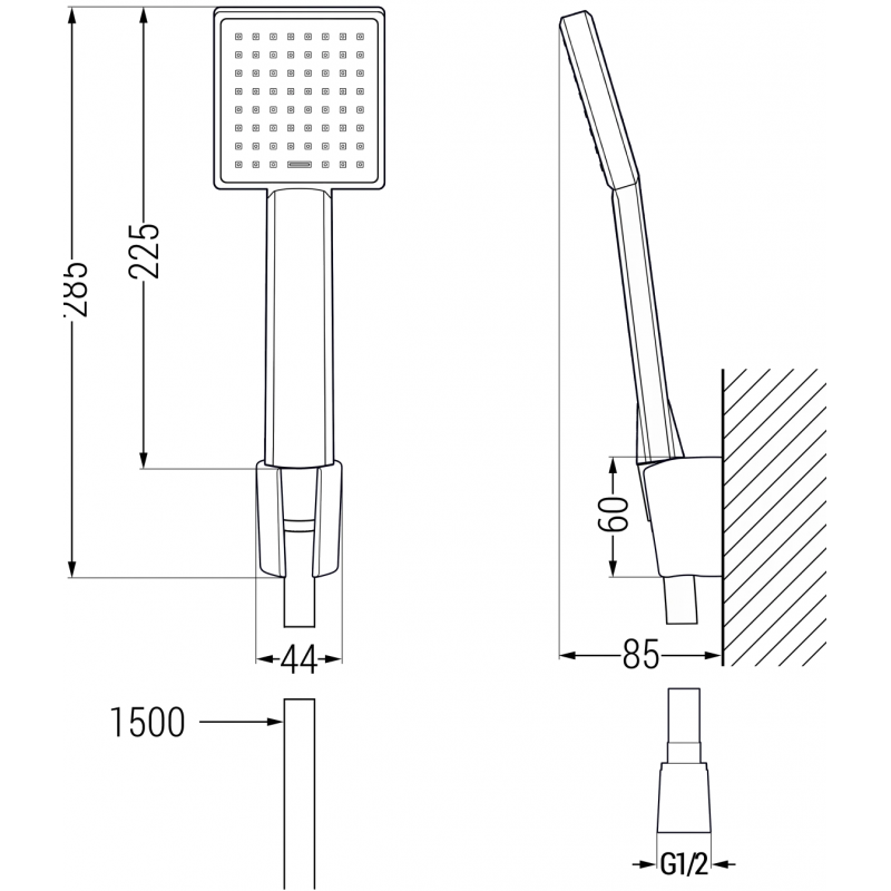 Mexen Royo R45 ensemble de bain, noir - 72203R45-70