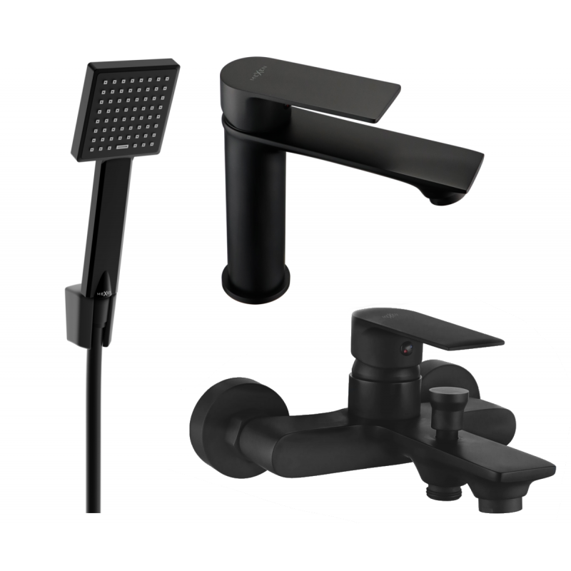 Mexen Royo R45 ensemble pour baignoire, noir - 72203R45-70