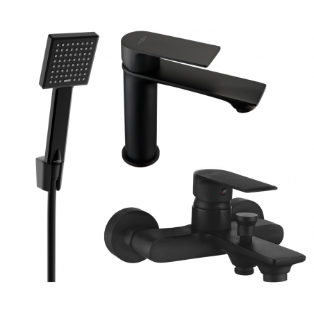 Mexen Royo R45 ensemble pour baignoire, noir - 72203R45-70