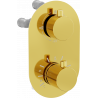 Mexen Kai robinet thermostatique baignoire-douche à 3 sorties, doré - 77602-50
