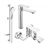 Mexen Royo DF05 ensemble de bain, chrome - 72213DF05-00