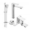 Mexen Royo DQ62 ensemble bain, chrome - 72213DQ62-00