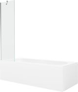 Mexen Vega baignoire rectangulaire 150 x 70 cm avec tablier et paroi de douche à 1 volet 50 cm, transparent, chrome