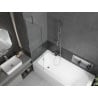 Mexen Vega baignoire rectangulaire 150 x 70 cm avec habillage et paroi de douche 1 volet 50 cm, transparent, chrome - 550115070?