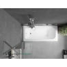 Mexen Vega baignoire rectangulaire 150 x 70 cm avec habillage et paroi de douche 1 volet 50 cm, transparent, chrome - 550115070?