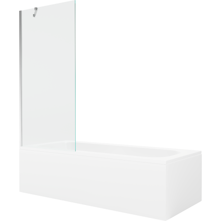 Mexen Vega baignoire rectangulaire 150 x 70 cm avec habillage et paroi 1 vantail 80 cm, transparente, chromée - 550115070X95080?