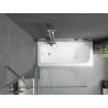 Mexen Vega baignoire rectangulaire 150 x 70 cm avec habillage et paravent 1 volet 90 cm, transparent, chrome - 550115070X950900?