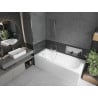 Mexen Vega baignoire rectangulaire 160 x 70 cm avec habillage et paroi de douche 1 volet 60 cm, transparent, chrome - 550116070?