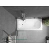 Mexen Vega baignoire rectangulaire 160 x 70 cm avec habillage et paroi de douche 1 volet 60 cm, transparent, chrome - 550116070?