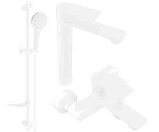 Mexen Royo DF05 ensemble de bain, blanc - 72213DF05-20
