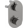 Mexen Kai mitigeur thermostatique baignoire-douche 3 sorties, graphite - 77602-66