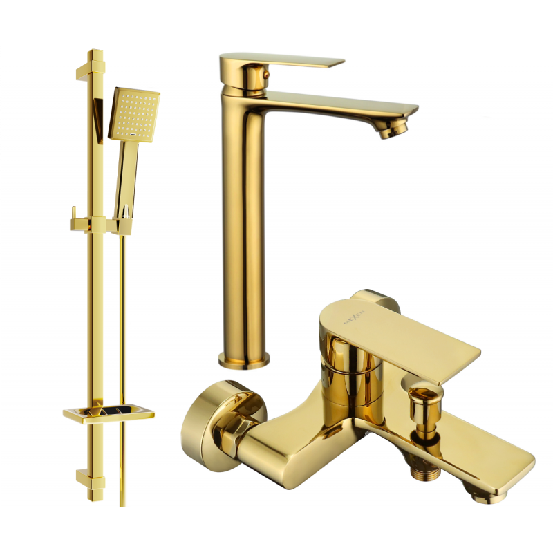 Mexen Royo DQ45 ensemble pour baignoire, doré - 72213DQ45-50