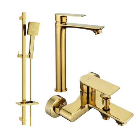 Mexen Royo DQ45 ensemble pour baignoire, doré - 72213DQ45-50