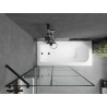 Mexen Vega baignoire rectangulaire 160 x 70 cm avec enceinte et paroi de douche 1-volet 100 cm, motif noir