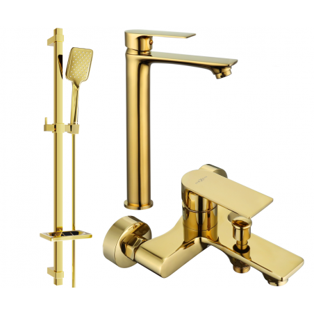 Mexen Royo DQ62 ensemble baignoire, doré - 72213DQ62-50