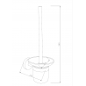 Mexen Loft brosse de toilette, chrome - 7012650-00