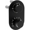 Mexen Kai robinet de bain-douche thermostatique 3 sorties, noir - 77602-70