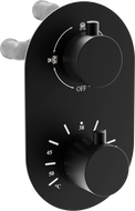 Mexen Kai robinet thermostatique bain-douche à 3 sorties, noir - 77602-70