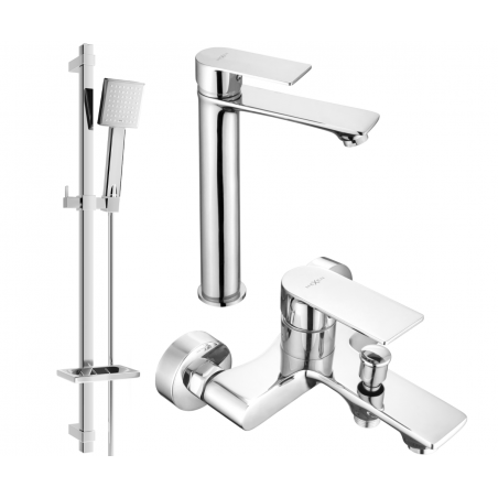 Mexen Royo DQ45 ensemble bain, chrome - 72213DQ45-00