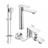Mexen Royo DQ45 ensemble bain, chrome - 72213DQ45-00